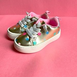 Gold Polka Dot Baby Sneakers